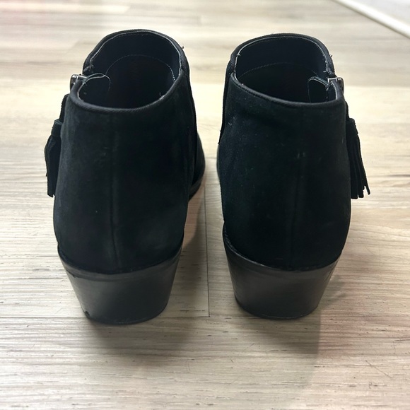 Vionic Boots Womens 9 Serena Ankle Bootie Black Casual Comfort Block Heel Tassel - Picture 6 of 14